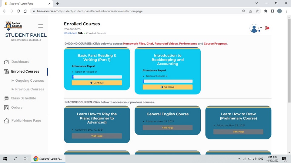 Portfolio Web Application Development project - Online Learning Platform